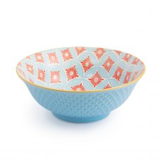 Mikasa Blue Mosaic Stoneware Ramen Bowl 21cm