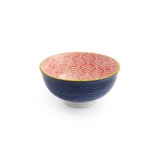 Mikasa Red and Blue Arc Stoneware Nibble Bowl 12cm Mikasa Red and Blue Arc Stoneware Nibble Bowl 12cm