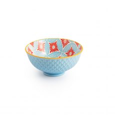 Mikasa Blue Mosaic Stoneware Nibble Bowl 12cm Mikasa Blue Mosaic Stoneware Nibble Bowl 12cm