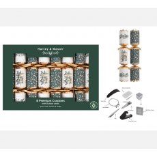 Harvey & Mason Premium Green Mistletoe Crackers 8pk Harvey & Mason Premium Green Mistletoe Crackers 8pk
