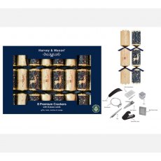 Harvey & Mason Premium Navy Reindeer Crackers 8pk Harvey & Mason Premium Navy Reindeer Crackers 8pk