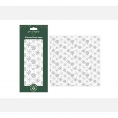 Green Christmas Tissue Paper Silver Snowflake 5 Sheets Green Christmas Tissue Paper Silver Snowflake 5 Sheets