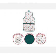 Christmas Hot Water Bottle With Printed Robin Design Christmas Hot Water Bottle With Printed Robin Design