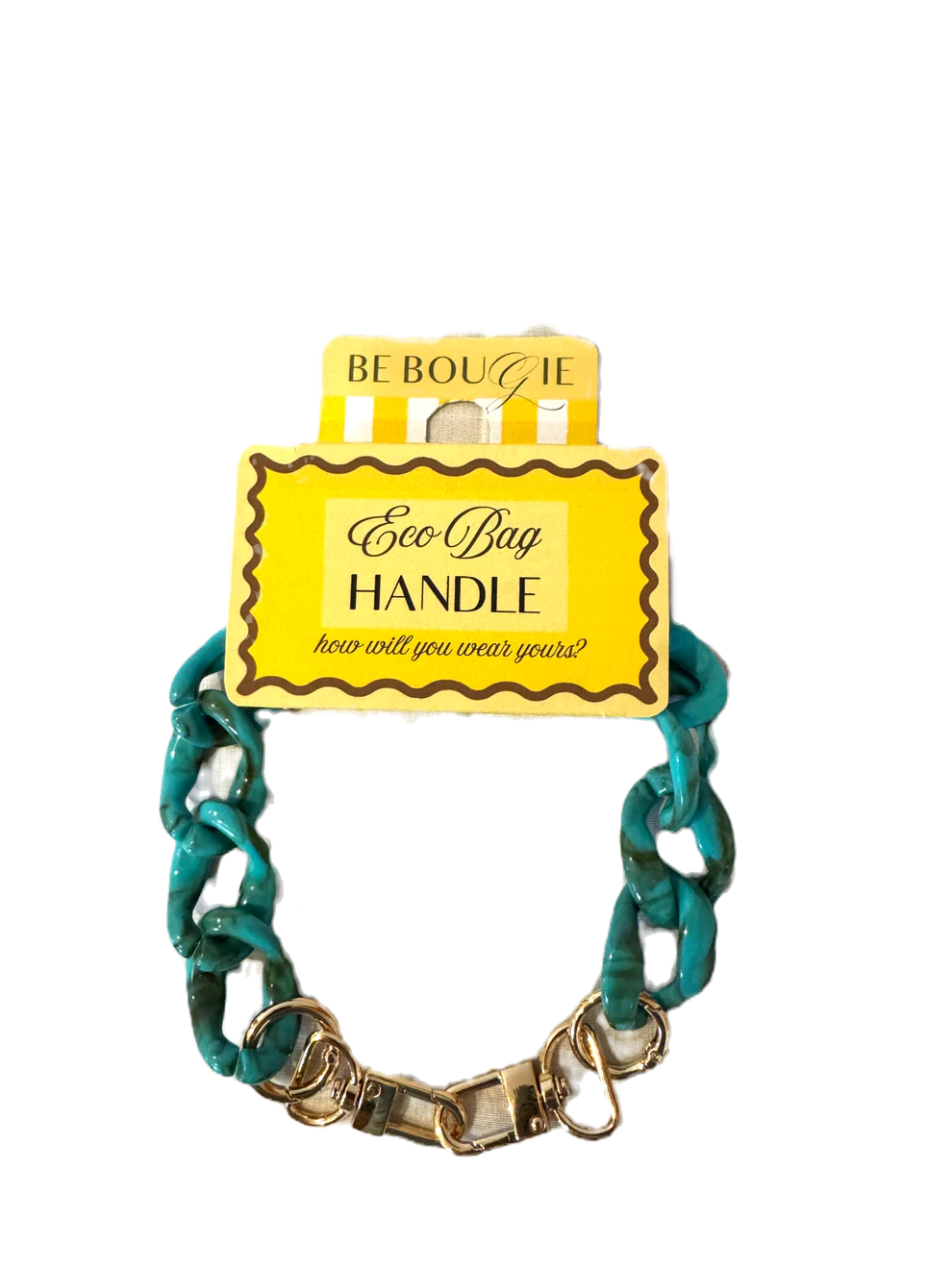 My Little Eco Bag - Turquoise Acrylic Handle for Your Eco Tote Bag My Little Eco Bag - Turquoise Acrylic Handle for Your Eco Tote Bag