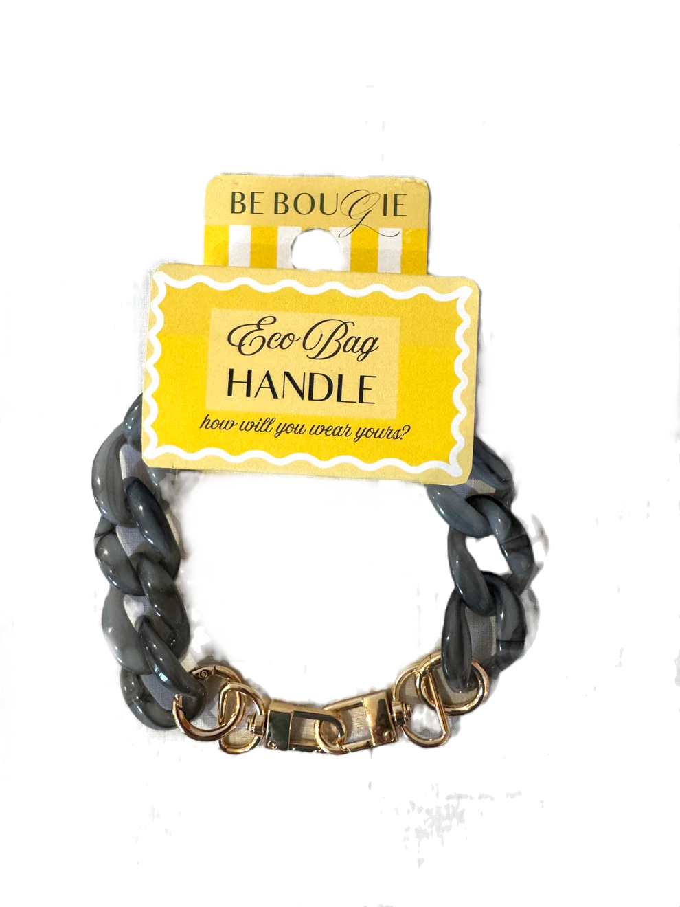 My Little Eco Bag - Grey Acrylic Handle for Your Eco Tote Bag My Little Eco Bag - Grey Acrylic Handle for Your Eco Tote Bag