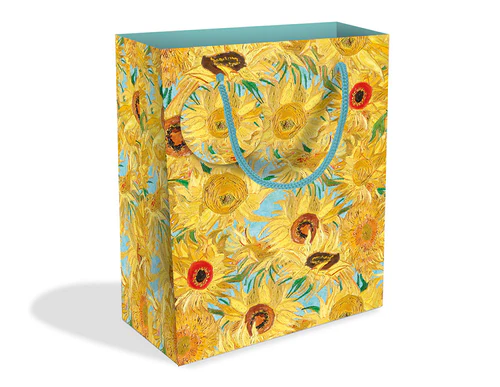Vincent Van Gogh Vase With 12 Sunflowers Medium Gift Bag