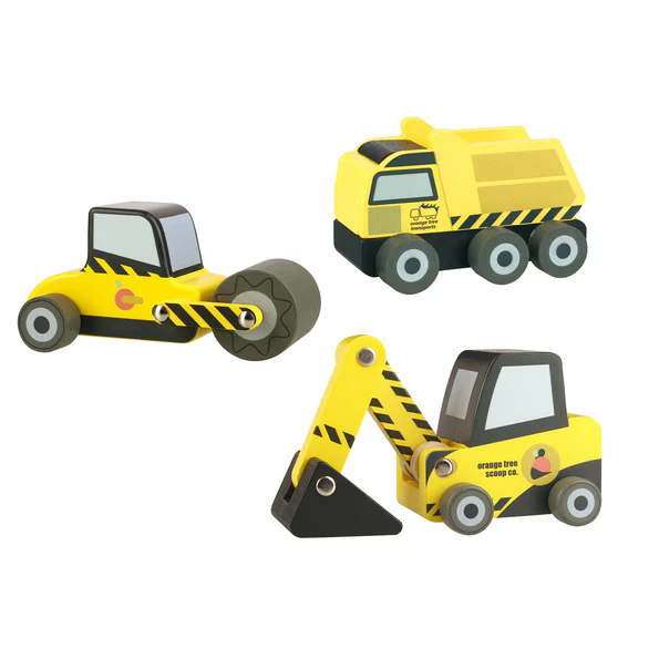 Orange Tree Toys Roadworks Vehicles Set of 3