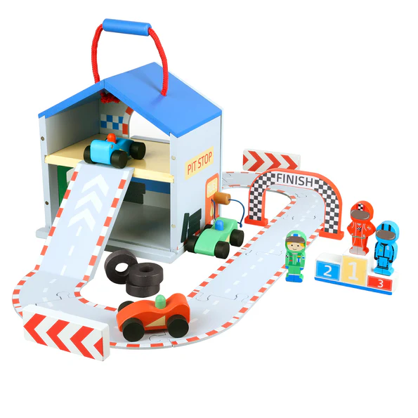 Orange Tree Toys Racing Track Play Set Orange Tree Toys Racing Track Play Set