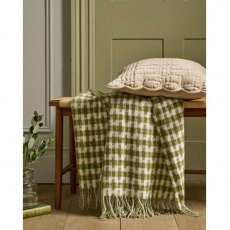 Laura Ashley Knapton Olive Green Throw