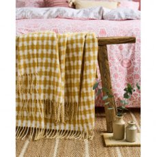 Laura Ashley Knapton Ochre Yellow Throw