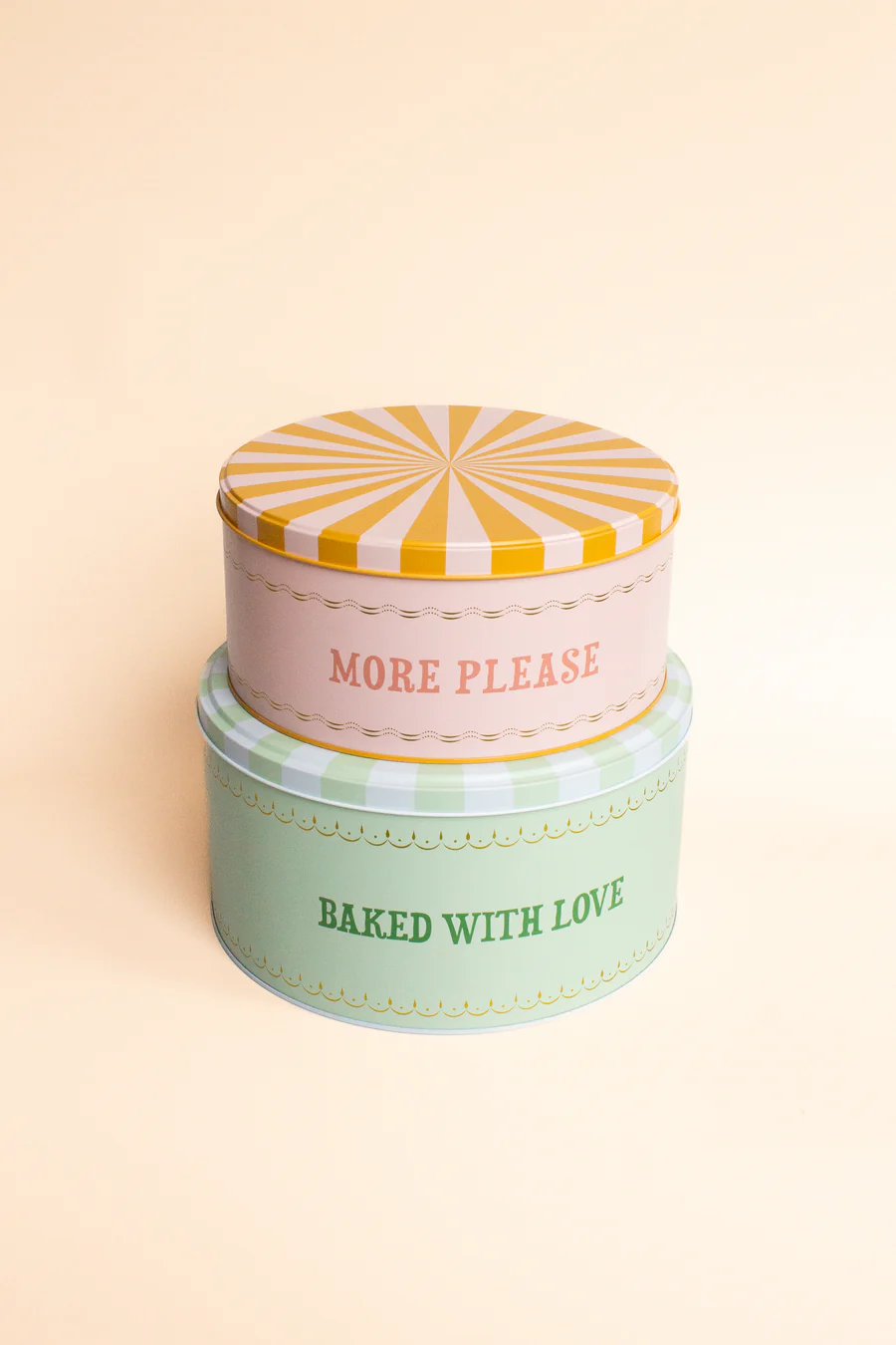 Yvonne Ellen Slogan Cake Tins - Set of 2
