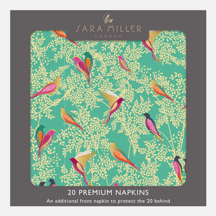 Sara Miller Chelsea Green Birds Paper Napkins