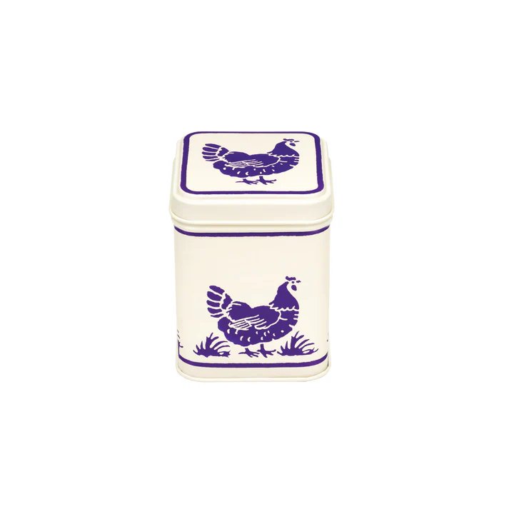 Emma Bridgewater Blue Hens Square Tin