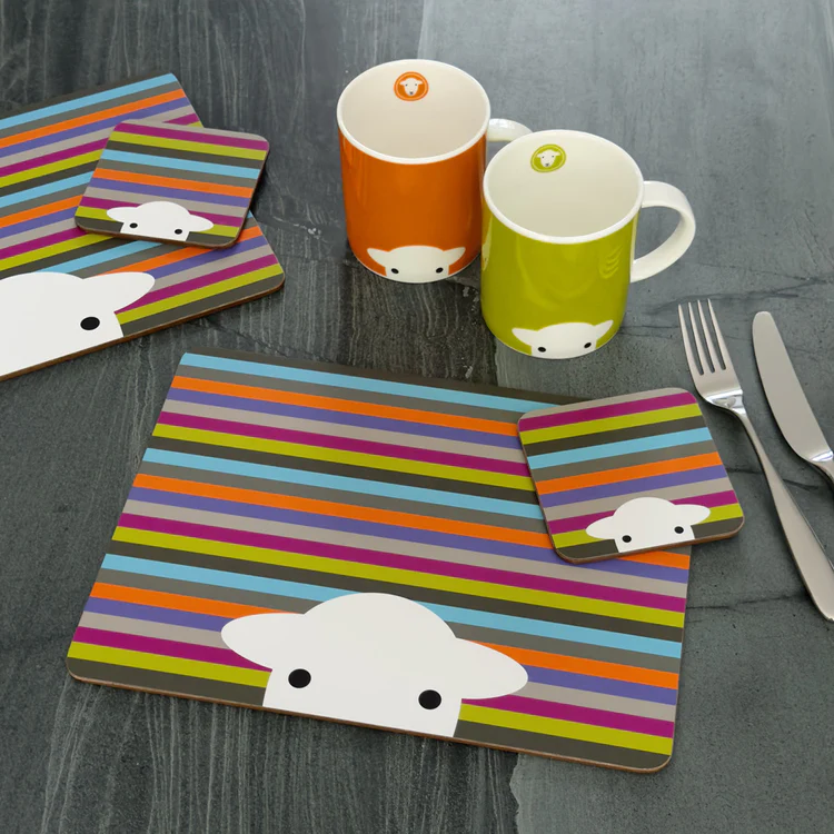 Herdy Peep Stripe Coaster