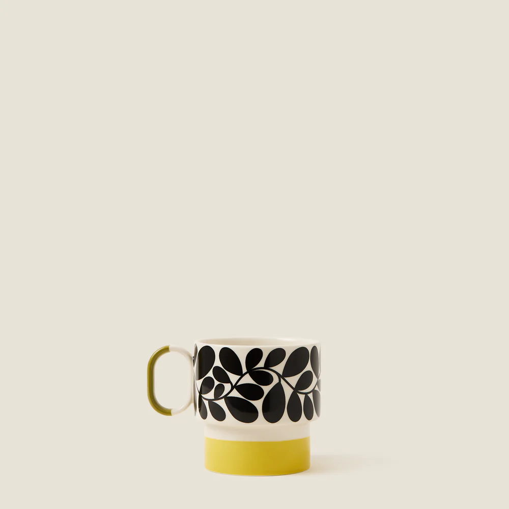 Orla Kiely Sycamore Stripe Yellow Stacking Mug