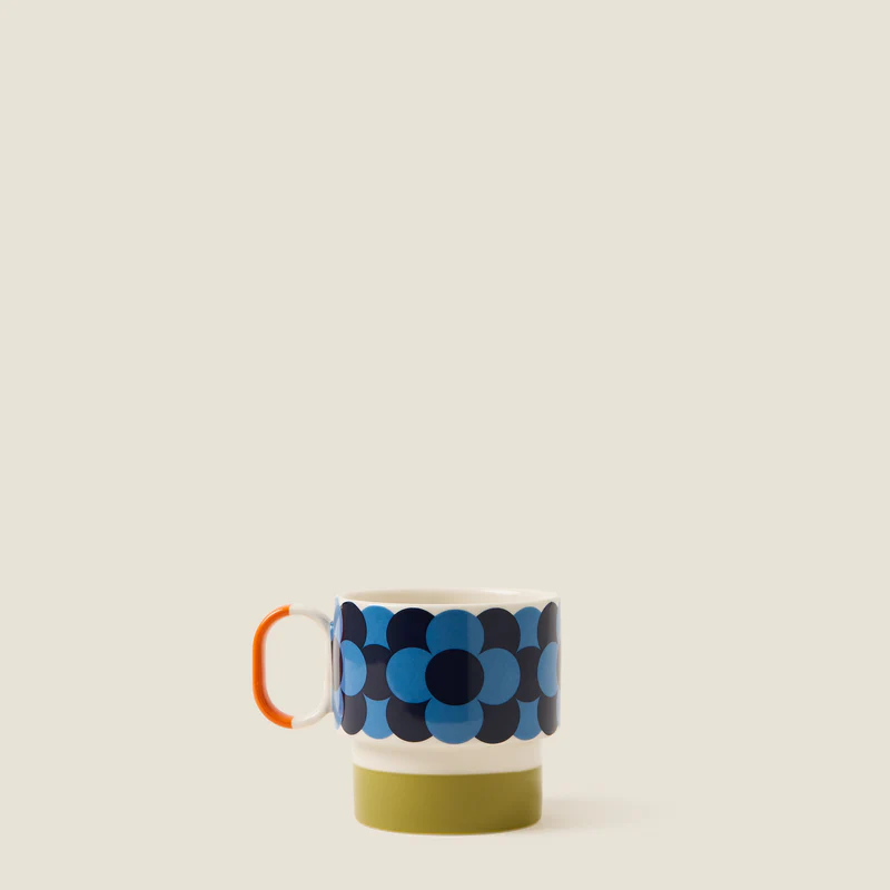 Orla Kiely Retro Stripe Green Stacking Mug