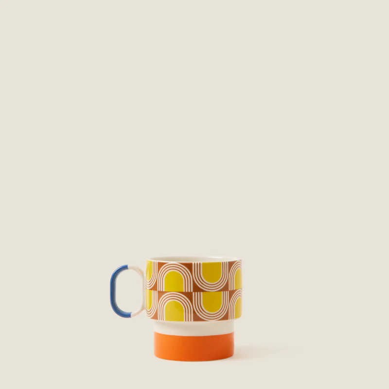 Orla Kiely Aura Orange Stacking Mug