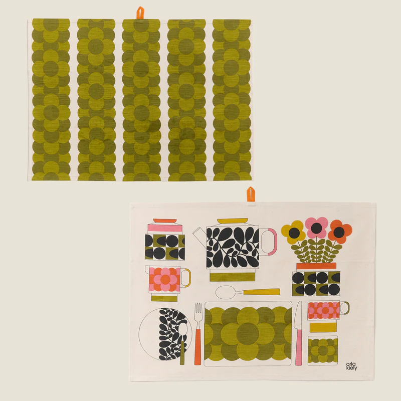 Orla Kiely Retro Stripe Tea Towels Set of 2 Orla Kiely Retro Stripe Tea Towels Set of 2