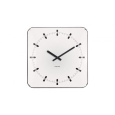 Karlsson Wall Clock Sucinto Dome Square - White Karlsson Wall Clock Sucinto Dome Square - White