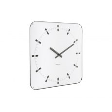 Karlsson Wall Clock Sucinto Dome Square - White Karlsson Wall Clock Sucinto Dome Square - White