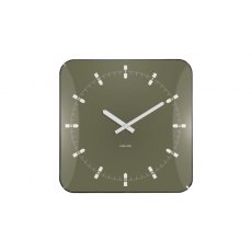 Karlsson Wall Clock Sucinto Dome Square - Luxury Green Karlsson Wall Clock Sucinto Dome Square - Luxury Green