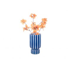 Present Time Vase Rayado Retro Large - Cobalt Blue Present Time Vase Rayado Retro Large - Cobalt Blue
