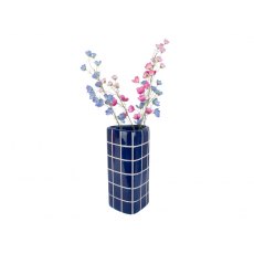 Present Time Vase Retro Tiles Triangular Large - Cobalt Blue Present Time Vase Retro Tiles Triangular Large - Cobalt Blue