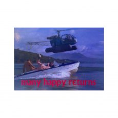 The Prisoner Greeting Card - Many Happy Returns (Speedboat)