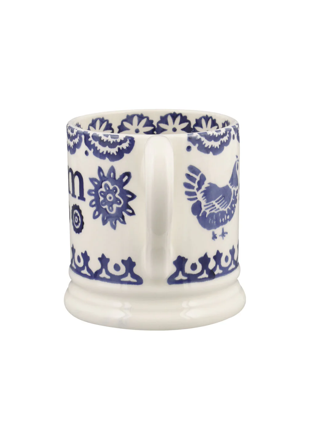 Emma Bridgewater Blue Hen & Border Mum 1/2 Pint Mug