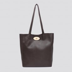 House of Milano Faux Leather Soft Tote Bag - Coffee