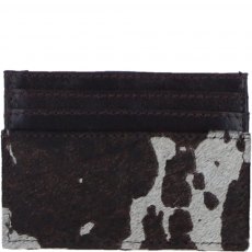 Ashwood Leather Hair on Hide Slim Card Holder - Brown/Natural H57