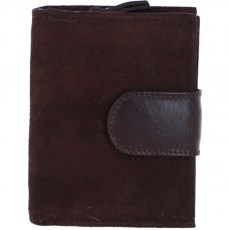 Ashwood Leather Suede RFID Protected Purse - Brown S50
