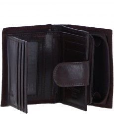 Ashwood Leather Suede RFID Protected Purse - Brown S50
