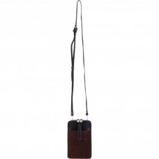 Ashwood Leather Suede Slim Crossbody Phone Pouch with Card Slots - Brown S51