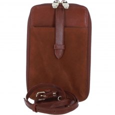 Ashwood Leather Suede Slim Crossbody Phone Pouch with Card Slots - Tan S51 Ashwood Leather Suede Slim Crossbody Phone Pouch with Card Slots - Tan S51