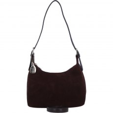 Ashwood Leather Suede Shoulder Bag with Replaceable Strap - Brown S52