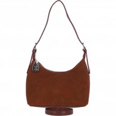 Ashwood Leather Suede Shoulder Bag with Replaceable Strap - Tan S52