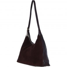 Ashwood Leather Suede Shoulder Bag with Adjustable Strap - Brown S53