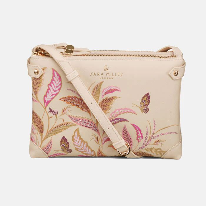 Sara Miller Fern Garden Zip Top Crossbody Bag