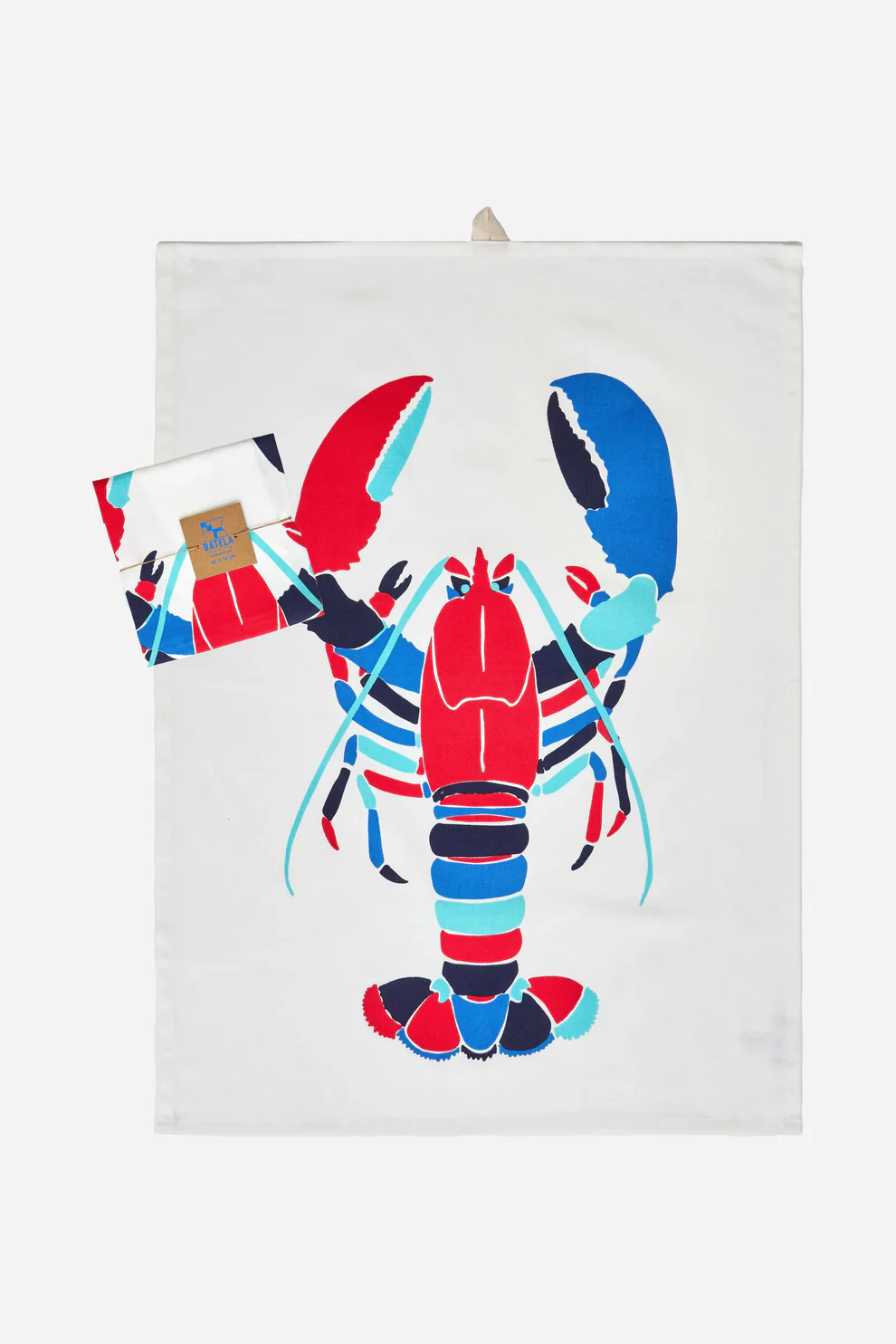 Batela Illustrated Lobster Cotton Tea Towel