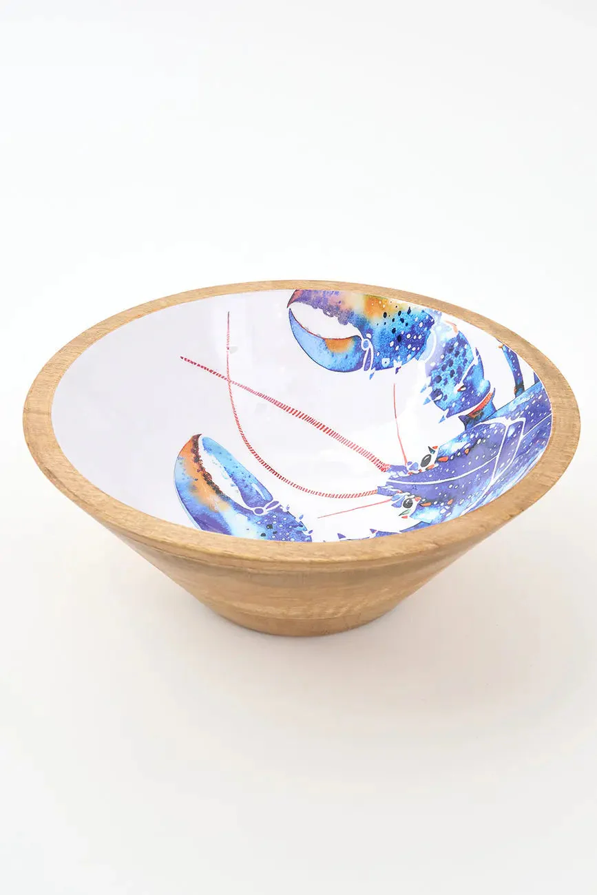 Batela Small Enamel Wooden Lobster Bowl 24.5cm