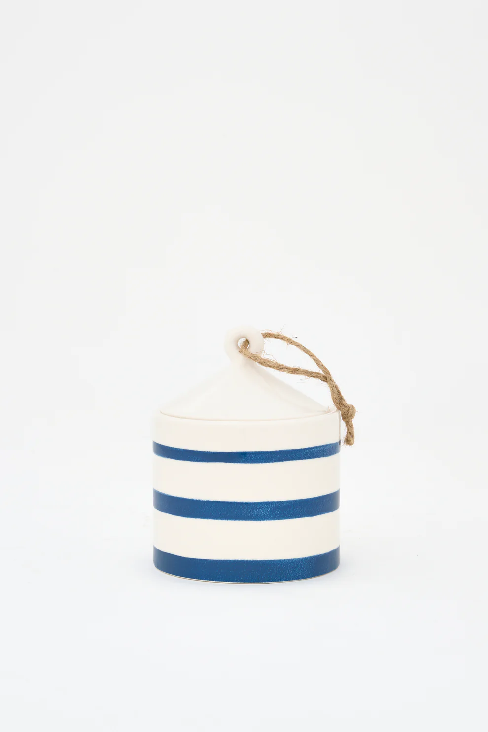 Batela Blue Striped Stoneware Jar