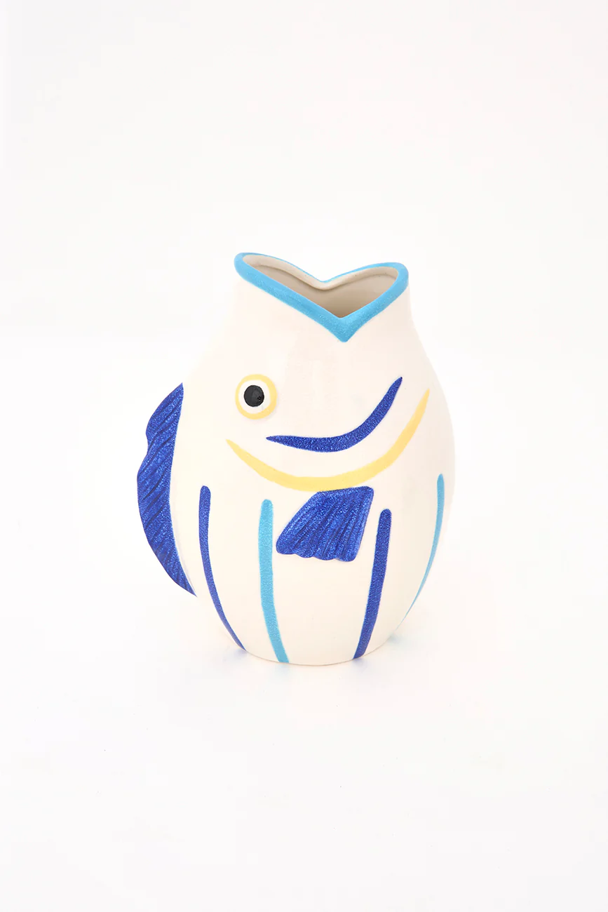Batela Stoneware Fish Shaped Vase