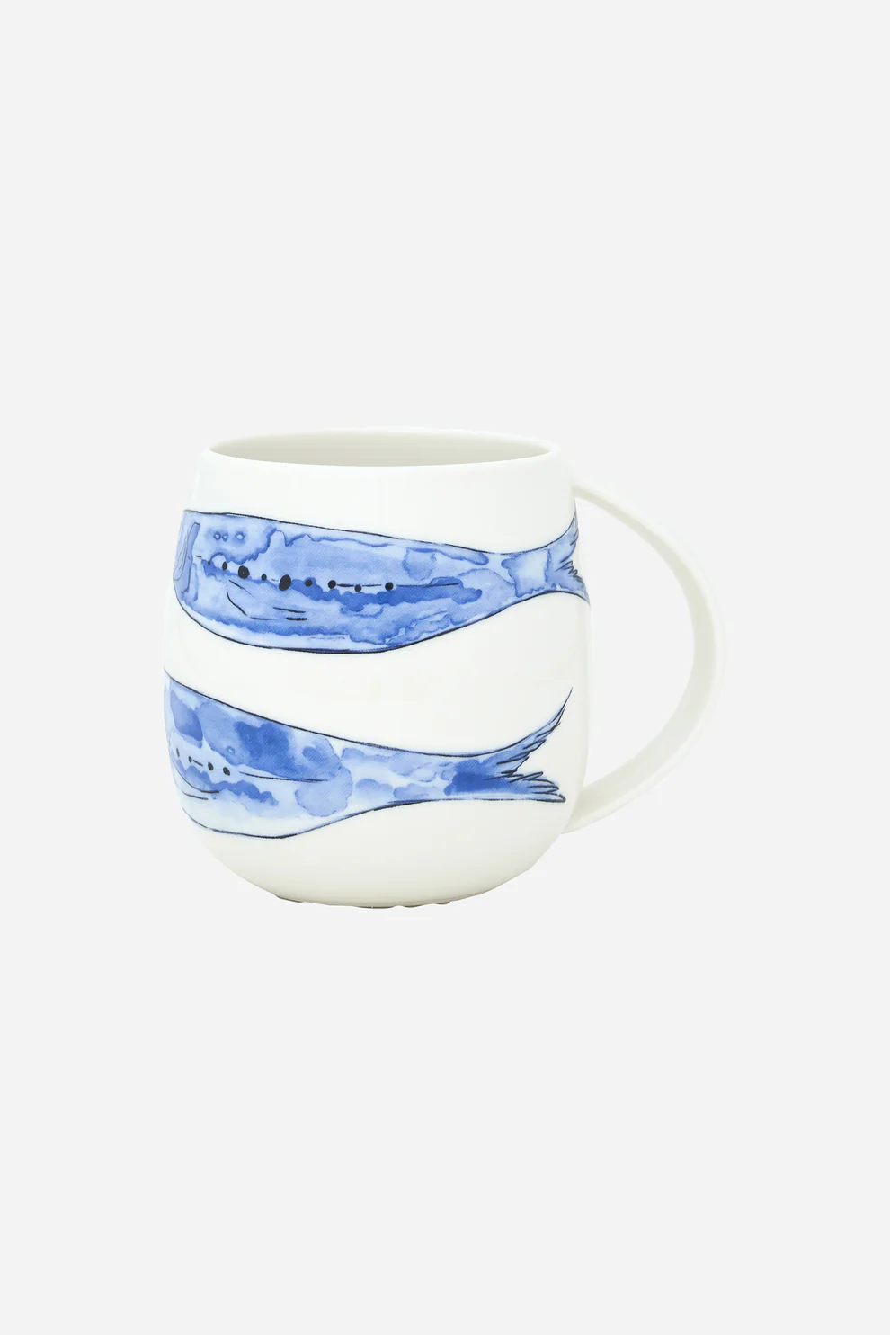 Mug With Painted Blue Fish