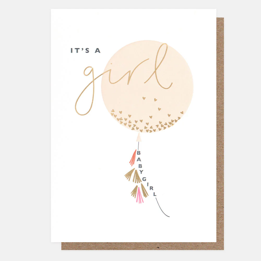 Caroline Gardner Giant Balloon New Baby Girl Card Caroline Gardner Giant Balloon New Baby Girl Card