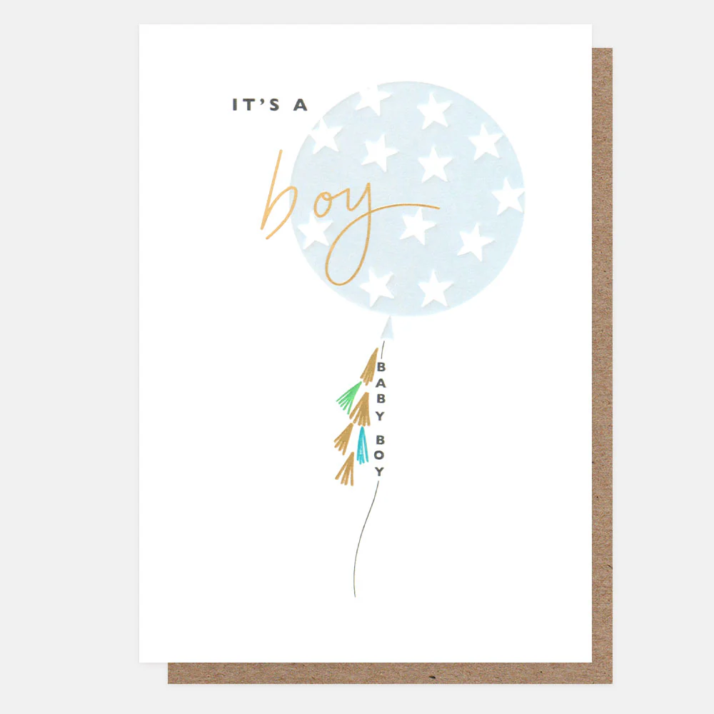 Caroline Gardner Giant Balloon New Baby Boy Card Caroline Gardner Giant Balloon New Baby Boy Card