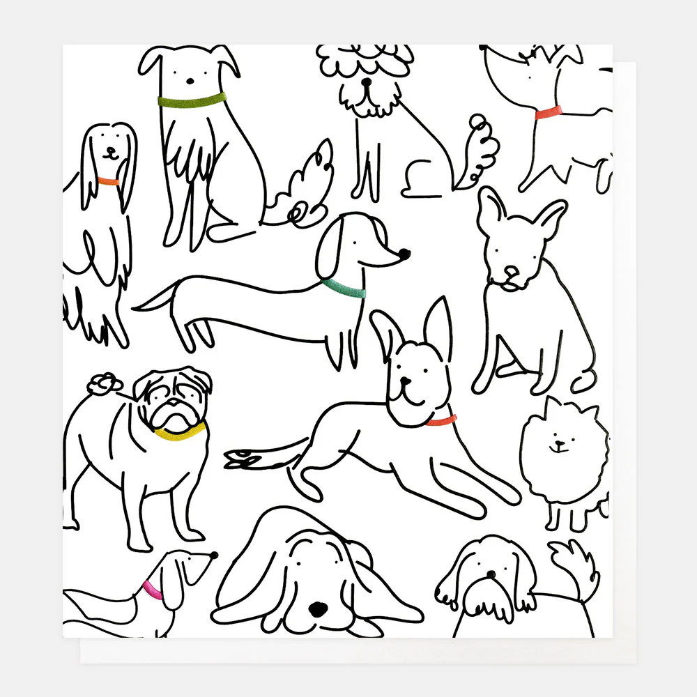 Caroline Gardner Scribbly Dogs Everyday Card