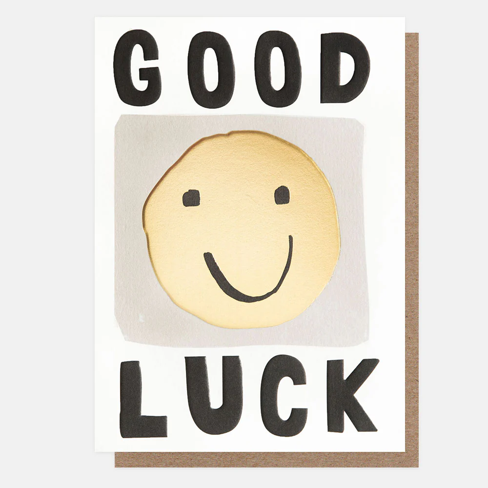 Caroline Gardner Smiley Face Good Luck Card Caroline Gardner Smiley Face Good Luck Card