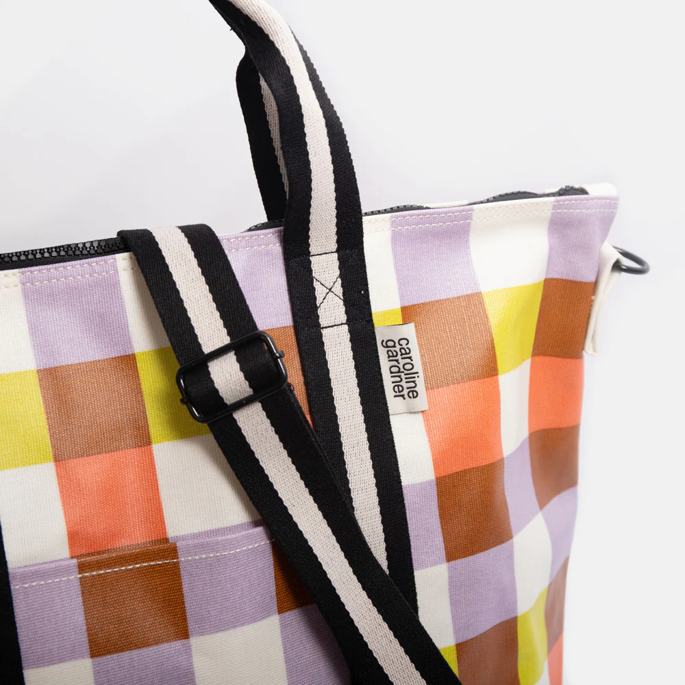 Caroline Gardner Multi Check Weekend Bag