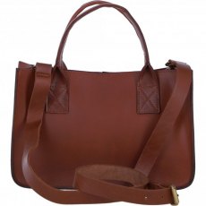 Ashwood Leather Small Structured Tote Bag with Detachable Strap and Pouch - Black S01